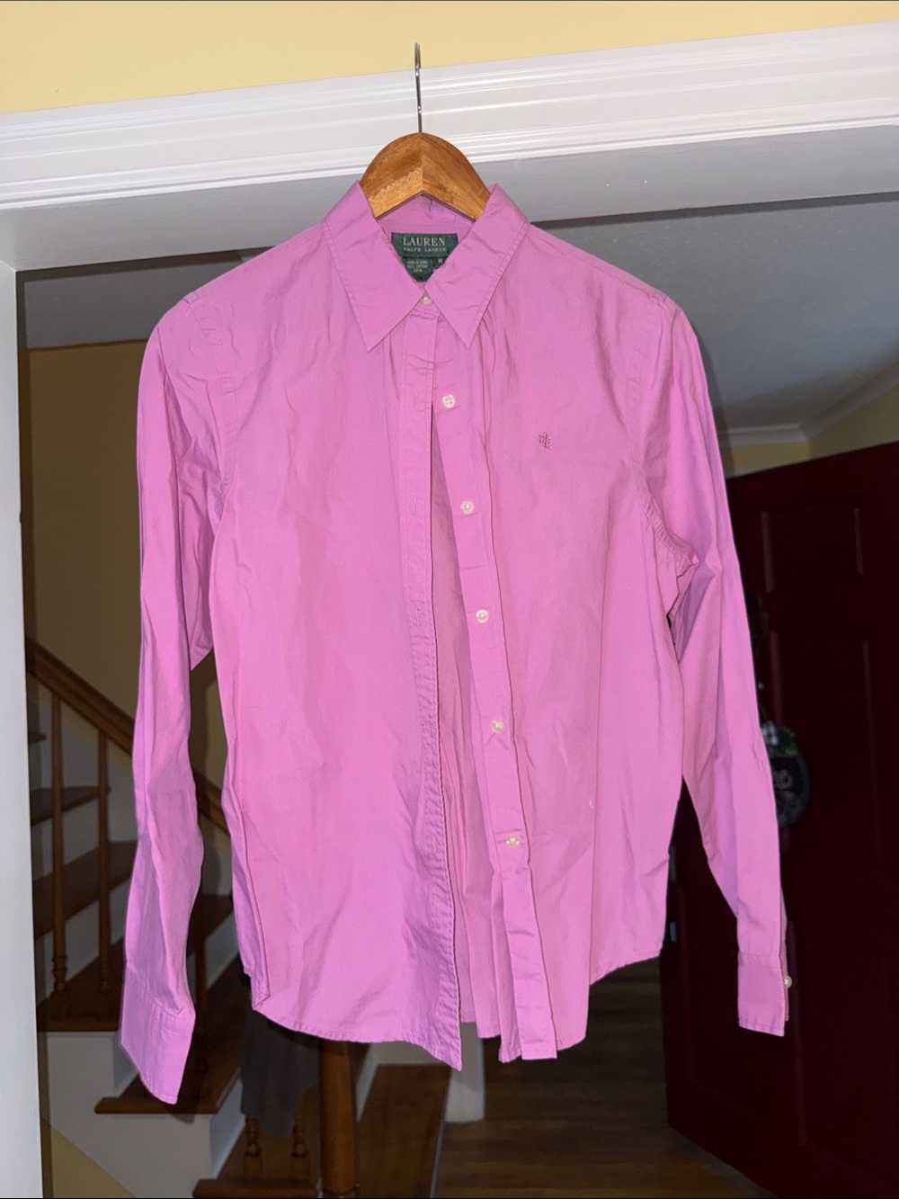 Lauren Ralph Lauren Men's Pink Button-Down Dress Shirt